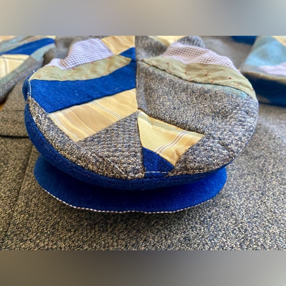 Vintage 80s Men's PATCHWORK Blazer Set *46R* Hart Schaffner Marx Wool Jacket - Picture 7 of 9